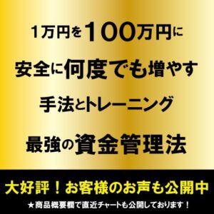 1万円から100万円に何度でも増やす手法とトレーニング、そして最強の資金管理。　aoi